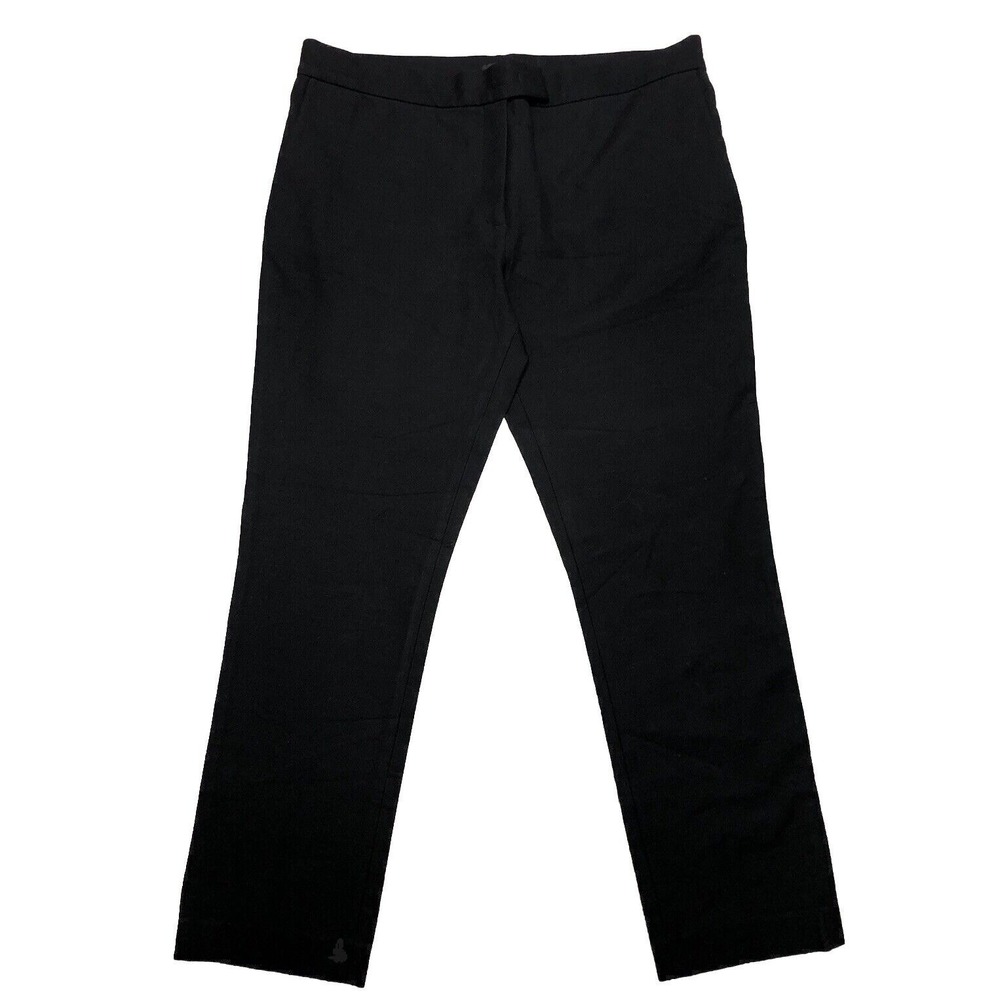 Joseph Pants Stretch Gabardine Finley Trousers FR 42 US 10 Black Straight Ankle‎